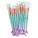 Bisnuy Makeup Brushes Set 11PCS 3D Mermaid Makeup Brush Cosmetic Brushes Eyeshadow Eyeliner Blush Brush