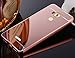 Huawei Mate 8 Case, Ranyi [Mirror Series] Luxury Aluminum Metal Bumper Frame Detachable + Bling Mirror Hard Back 2 in 1 Cover [Slim & thin fit] Case for Huawei Mate 8 (2015), rose gold