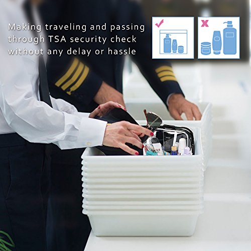 ProCase TSA Approved Clear Travel Toiletry Bag, Quart Size Zipper