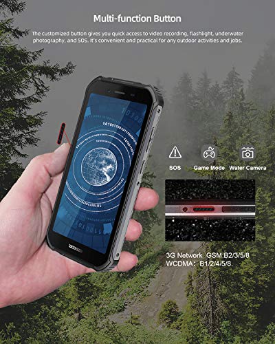 DOOGEE-S40-LITE-Moviles-Libres-Resistente-IP68IP69K-Impermeable-Smartphone-4650mAh-Android-90-Telefono-Movil-Todoterreno-55-Pulgada-Cmara-8MP5MP-Dual-SIM-2GB16GB-Face-ID-Huella-DigitalNegro