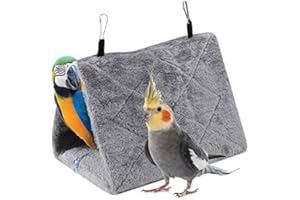 Peony Parrot Hammock Bird Nest Warm Soft Plush Hammock Hanging Cage Tent for Birds Parrot Winter Warm Bed Pet Toy Pouch Cotto