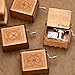 mrwinder Music Box for Hedwig Theme, Merchandise Vintage Classic Wood Hand Crank Carved Best Gift for Kids, Boys, Girls, Friends