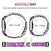 Oitom Stainless Steel Bands Compatilbe with Fitbit Charge 2,Premium Stainless Steel SS Metal Replacement Watch Band Strap for Smart Fitness Watch (Colorful Rainbow)