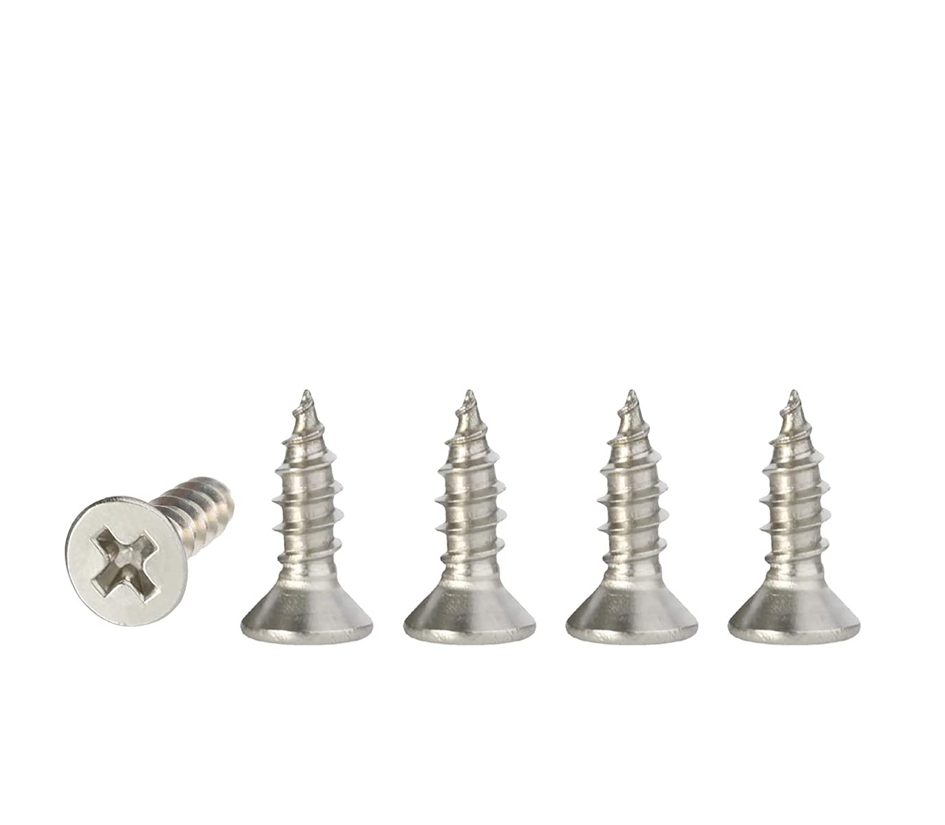 M3 Stainless Steel Self Tapping Screws,100pcs M3x10mm Phillips Flat Head Wood Srews DIY Woodworking Screws with Box (M3 X 10 100 PCS)