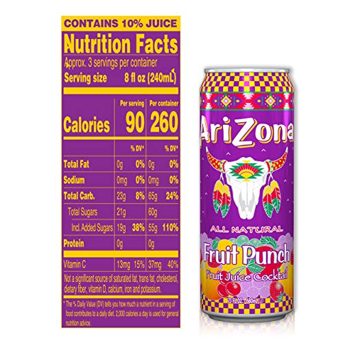 Arizona Fruit Punch Big Can, 23 Fl Oz (Pack of 24) Pricepulse