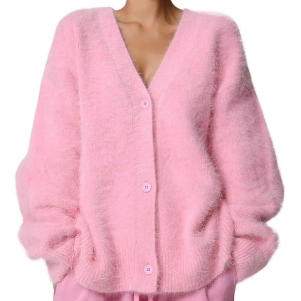 ETAHYOM Fuzzy Cardigan Sweater for Women - Soft and Cozy