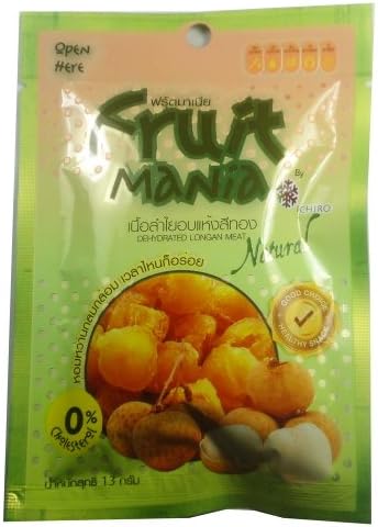 Thai Fruit Snacks Mania LONGAN MEAT 13g. *BONUS