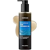 BRMUD Deep Melting Mud Pore Cleansing Oil - Gentle Make Up Facial Oil Cleanser with Boryeong Mud, Sunflower Seed & 7 Fermented Oils - Vegan & Non-Comedogenic Korean Skincare (6.76 fl oz)