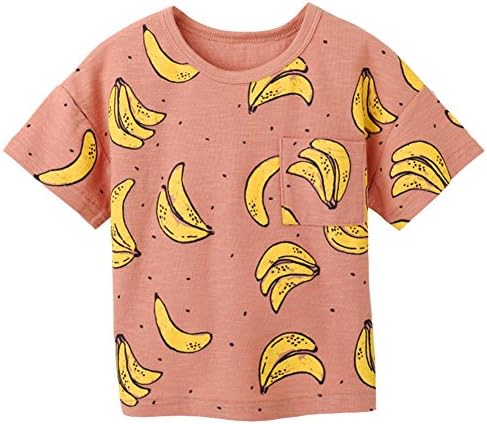 Boy Baby Clothes, LieLiestar Baby Boys Summer Cotton Cute Bananas Print Short Sleeve T-Shirt Tops ,Orange 12M
