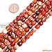 GEM-Inside Fire Agate Gemstone Gem Loose Beads Faceted 8mm Natural Beads Round Crystal Energy Stone Power Beads for Jewelry Making 15