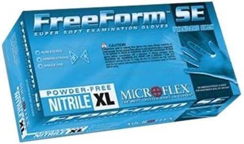 Microflex ® FreeForm ® SE Nitrile Non-Sterile Powder-Free Disposable Gloves - Small Blue - FFS-700-S