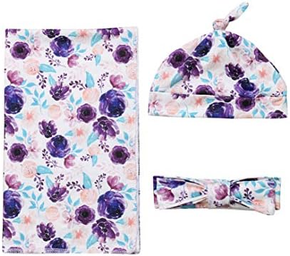 purple floral swaddle