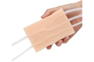 RONTEN Injection Training Pad Model Belt with Hose Blood Vessels, Silicone Human Skin Injection Training Model with Skin Texture Design for Medical Students, Nurses, Doctors