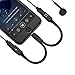 2 in 1 Lightning Jack Adapter for iPhone X /8/8Plus7/7Plus&ipod&ipad, Dual Lightning Headphone Adaptor Charger Converter. Support Call & Listen & Charge. (Black)(Support 10.3/11 System)