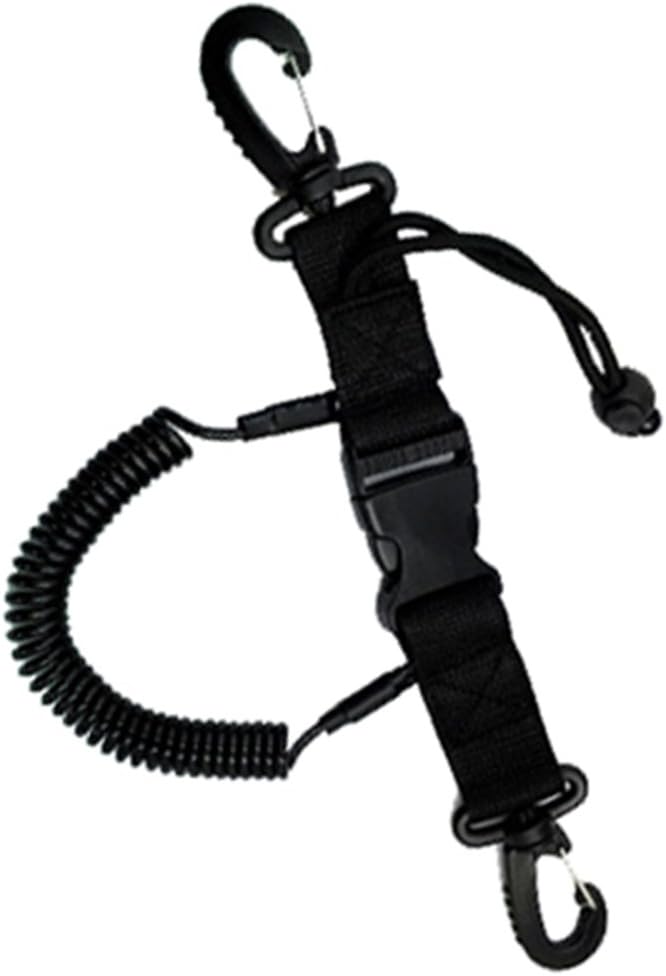Kerocy Scuba Diving Lanyard Stainless Steel Spring Coiled Coils Gear Lanyards for Cameras and Dive Lights