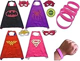 Superhero Girl Capes and Masks Set of 4 Styles & Toy by Gorgie Porgie