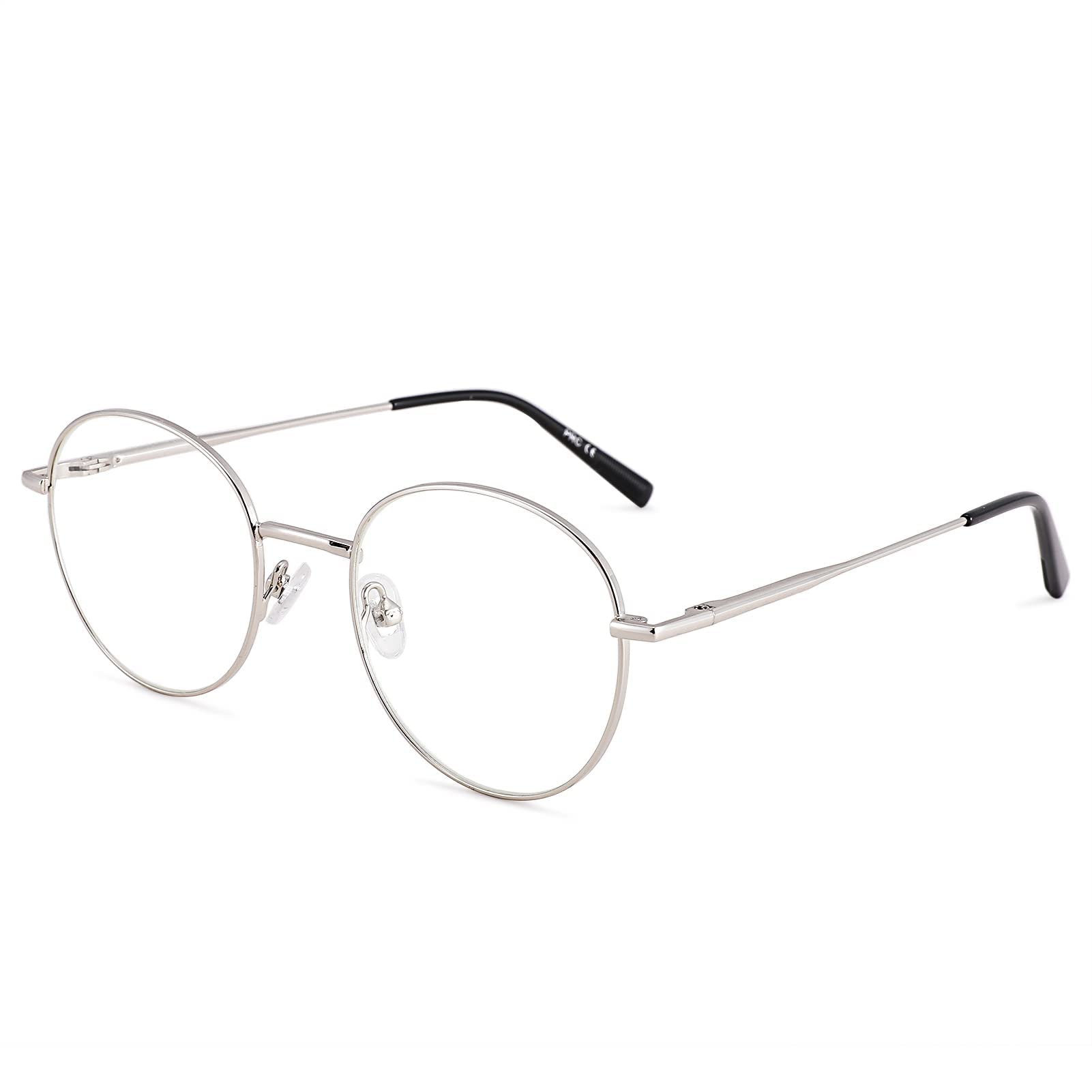 Pro Acme Blue Light Glasses Anti Glare Blue Light Blocking Computer Gaming Glasses Bluelight Reading Glasses for Women Men (Silver)
