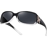HAOLOTA Women's Polarized Sunglasses - Fashionable Wraparound Butterfly Design with UV400 Protection