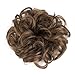 Messy Bun Hair Piece Thick Updo Scrunchies Synthetic Hair Extensions Ponytail Hair Wig Hairpiece Dark Brown Mix Light Auburnthumb 1