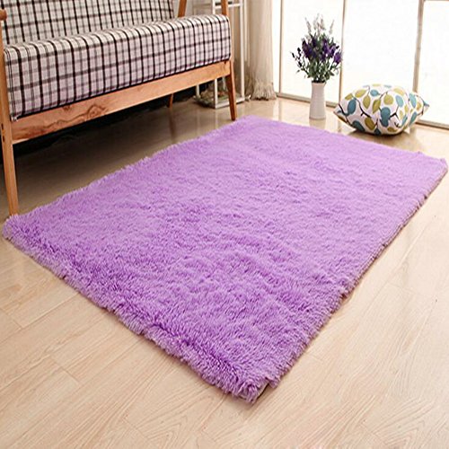 XHSP Super Soft 1.8" Thick Shag Living Room Carpet Bedroom Area Rugs Floor Rug Carpets Home Decor 120x160cm/48"x63"