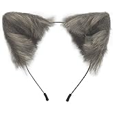 SMILETERNITY Handmade Fox Wolf Cat Ears Headwear Costume Accessories for Halloween Christmas Party