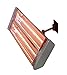 Hiland HLI-1531 Wall Mount E lectric Patio Heater, 1500 Watts, Remote Control Included, IP Certified Water Proof, Variable Heat Output, Gray, Silver