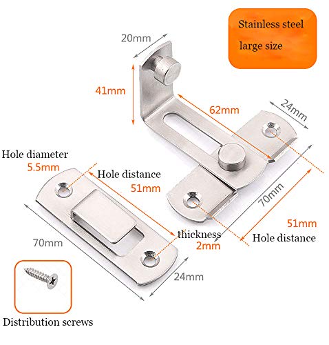 Right Angle Padlock Buckle Buckle Buckle Buckle 304 Stainless Steel Brushed Nickel