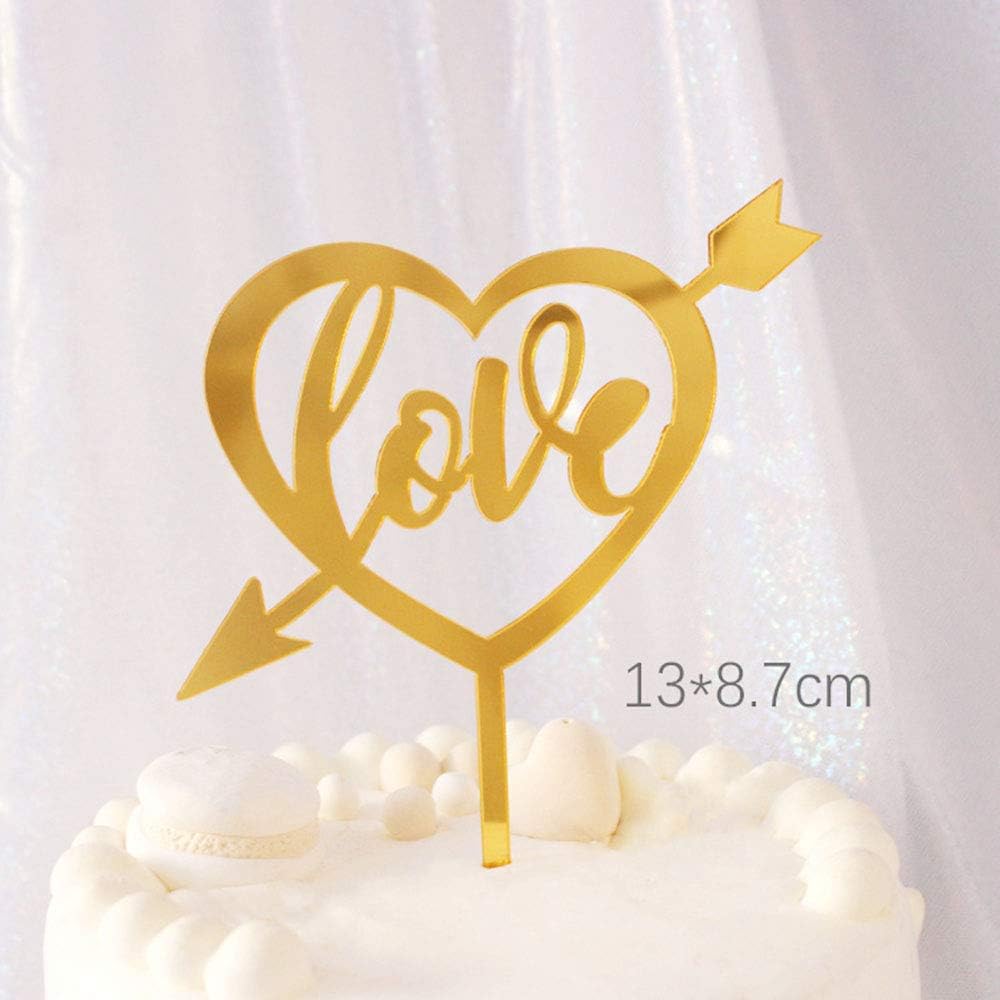 Decoration De Gateau De Coeur De Mariage Topper De Gateau De Mariage Acrylique Decoration De Gateau Danniversaire Gwolf Wedding Cake Topper Topper De Gateau De Mariage 6pcs Patisserie Ustensiles A Patisserie gd In
