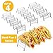 Taco Holder, Taco Rack Holders ,Good Taco Shell Holder Stand on Table , Hold 4 or 5 Hard or Soft Shell Tacos, Safe for Baking taco Truck Tray- Set of 4