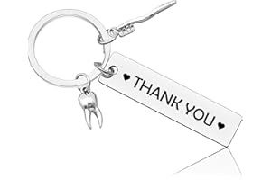 VADAKA Dentist Gifts Thank You Gift Keychain Dental Hygienist Gift Appreciation Gift Jewelry for Dentist Dental Assistant Gift Retirement Gift for Dentist Dentist Physician Jewelry Christmas Birthday Gift