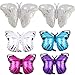 Butterfly Balloons Set of 6, Butterfly Helium Balloons Decor Fit for Various Party - Wedding, Birthday Party, Summer Party and More (Sliver: 42×26in, Others:27×20in)