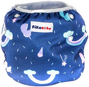 Baby swim diapers - Premium, stylish, Adjustable reusable swimming suit diapers shirt for toddler, boys and girls (Rainbow)