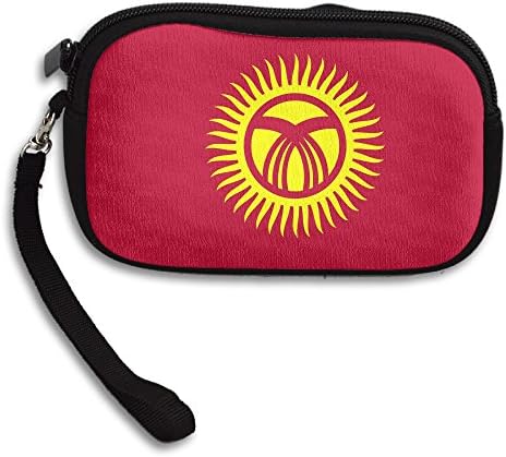 Flag Of Kyrgyzstan Women's Cute Purses Cash Bag Card Strap Pouch Coin Wallet