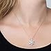 Sterling Silver 1 ct Created White Sapphire Snowflake Pendant