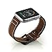 Kartice Compatible with Apple Watch Band, Leather Watch Band Strap Bracelet Replacement Wrist Band with Adapter Clasp (Dark Brown 42mm)