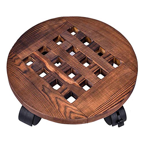 Pflanzenroller Pflanzenbehälter Aus Holz Abnehmbarer Topfpflanzenständer Mit 4 Rollenden Rädern Rutschsicheres Rollbrett…