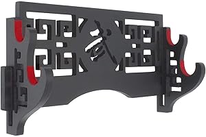 CNLQ Padded Sword Wall Mount Katana Stand Samurai Sword Holder Display Rack Chinese Tai Chi Bagua Style