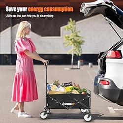 Collapsible Foldable Wagon, Beach Cart Large