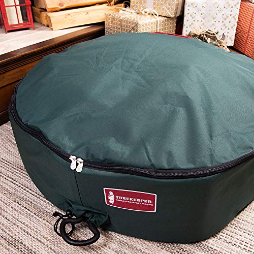 [48 Inch Wreath Storage Container] - for Christmas Wreath up to 48 Inches in Diameter | Bag Hooks Directly to Your Wire Wreath Frames to Prevent Sagging and Deformed Wreaths | Tree Keeper (48-Inch) - Thumbnail 6