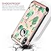 BENTOBEN iPhone Xs Case (2018), iPhone X Case, Shockproof Tropical Cactus Floral Design Phone Cases Hard PC Soft Bumper Protective Girls Women Cover for Apple iPhone Xs/X / 10, Cute Rose Gold/Green