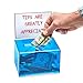 Adir Acrylic Donation Ballot Box with Lock - Secure and Safe Clear Slotted Suggestion Box - Storage Lock Deposit Box with Keys for Cards, Votes, Tickets, Feedback and Money (6.25