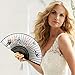 Hand Held Folding Fan, 2-Pack Women Craft Silk Fan with Bamboo Frame and Elegant Tassel, Come with a Sleeve Per Fan, Cooling Yourself, Wedding Gifts, Party Gifts