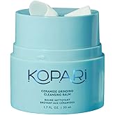 Kopari Ceramide Grinding Cleansing Balm Face Cleanser & Makeup Remover with Ceramides, Vitamin E & Sea Buckthorn Oil, Moisturizing Twist-Up Balm for Sensitive, Dry, or Oily Skin, 1.7oz