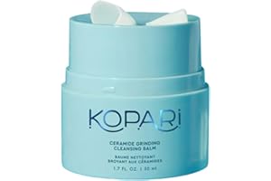 Kopari Ceramide Grinding Cleansing Balm Face Cleanser & Makeup Remover with Ceramides, Vitamin E & Sea Buckthorn Oil, Moisturizing Twist-Up Balm for Sensitive, Dry, or Oily Skin, 1.7oz