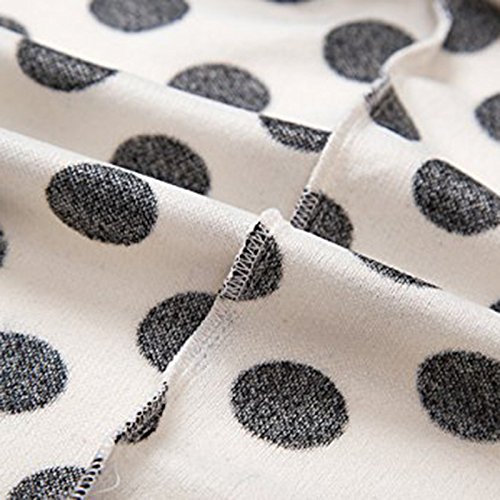 50's Costume Accessories Set Girl Vintage Dot Skirt Scarf Headband Earrings Cat Eye Glasses for Party (S, White) - Thumbnail 4