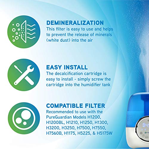 Pure Guardian FLTDC20 Humidifier Demineralization Filter, Cartridge 2, 700 Hrs. Run Time