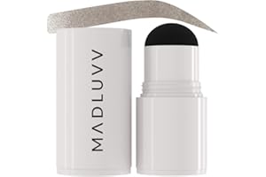MADLUVV Brow Stamp Refill* - Color Stamp for Brows & Root Touch Up for Women & Men, Instantly Conceal Hair Loss, Grey Hair, Thinning Hair with Stain-Proof/Smudge-Proof Powder Formula (Soft Brown)