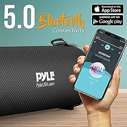 PyleUsa Wireless Portable Bluetooth Boombox Speaker