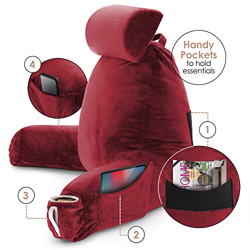 Nestl Reading Pillow Covers, (Cover ONLY) Extra Large Bed Rest Pillow