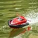 SZJJX RC Boat Remote Control Racing Boat High Speed Electric 4 Channels for Pools, Lakes and Outdoor Adventure JX802 Blue (Red)